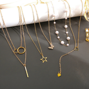 Butterfly inspired set of 5 Layered Necklace